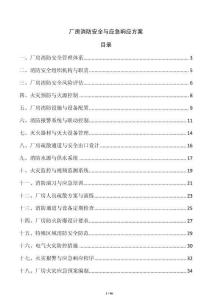 厂房消防安全与应急响应方案