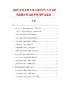 2025年及未來5年中國PVC白八角市場數據分析及競爭策略研究報告