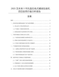 2025及未来5年托盘在线式缠绕包装机项目投资价值分析报告