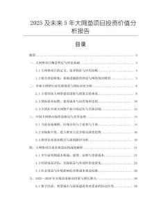 2025及未來5年大網(wǎng)墊項目投資價值分析報告