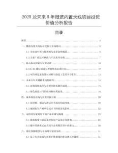 2025及未來(lái)5年微波內(nèi)置天線項(xiàng)目投資價(jià)值分析報(bào)告