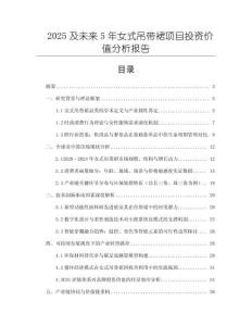 2025及未來5年女式吊帶裙項目投資價值分析報告