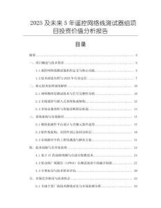 2025及未來(lái)5年遙控網(wǎng)絡(luò)線測(cè)試器組項(xiàng)目投資價(jià)值分析報(bào)告