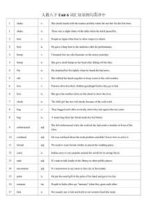 Unit+6詞匯短語例句英譯中&中譯英（含詞匯表）2025-2026學年人教版英語八年級下冊