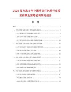 2025及未來5年中國環(huán)狀打包機(jī)行業(yè)投資前景及策略咨詢研究報告