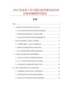 2025及未來5年中國白紙布籃市場分析及競爭策略研究報(bào)告