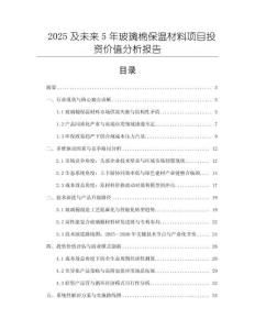 2025及未來5年玻璃棉保溫材料項目投資價值分析報告