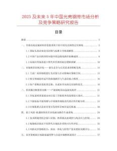 2025及未来5年中国光亮钢带市场分析及竞争策略研究报告