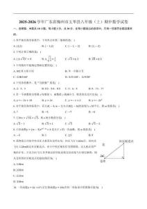 廣東省梅州市五華縣2025-2026學(xué)年八年級(jí)上學(xué)期期中數(shù)學(xué)試卷（含答案）