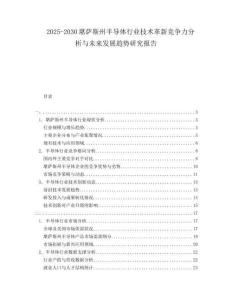 2025-2030堪萨斯州半导体行业技术革新竞争力分析与未来发展趋势研究报告