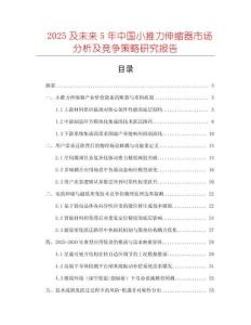 2025及未來5年中國(guó)小推力伸縮器市場(chǎng)分析及競(jìng)爭(zhēng)策略研究報(bào)告