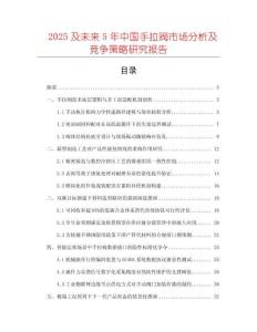 2025及未來5年中國手拉閥市場分析及競爭策略研究報告