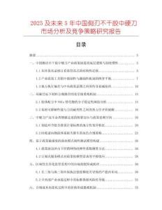 2025及未來(lái)5年中國(guó)側(cè)刃不干膠中硬刀市場(chǎng)分析及競(jìng)爭(zhēng)策略研究報(bào)告
