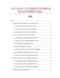2025及未來5年中國扁平環(huán)狀吊索市場分析及競爭策略研究報告