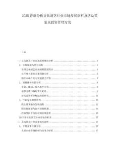 2025詳細分析文化演藝行業市場發展剖析及活動策劃及投資管理方案