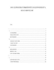 2025法律商用航空器融資租賃行業(yè)法律風(fēng)險(xiǎn)防控與業(yè)務(wù)合規(guī)研究分析