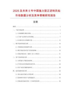 2025及未来5年中国强力型正逆转风钻市场数据分析及竞争策略研究报告