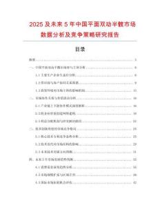 2025及未來5年中國平面雙動半髖市場數(shù)據(jù)分析及競爭策略研究報告