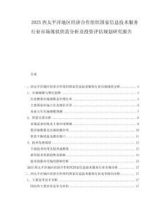 2025西太平洋地區(qū)經(jīng)濟(jì)合作組織國(guó)家信息技術(shù)服務(wù)行業(yè)市場(chǎng)現(xiàn)狀供需分析及投資評(píng)估規(guī)劃研究報(bào)告