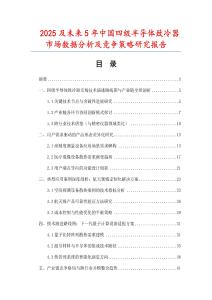2025及未來(lái)5年中國(guó)四級(jí)半導(dǎo)體致冷器市場(chǎng)數(shù)據(jù)分析及競(jìng)爭(zhēng)策略研究報(bào)告