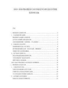 2025-2030物业服务行业市场竞争分析及社区智能化管理方案