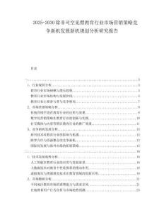 2025-2030除非司空見(jiàn)慣教育行業(yè)市場(chǎng)營(yíng)銷(xiāo)策略競(jìng)爭(zhēng)新機(jī)發(fā)展新機(jī)規(guī)劃分析研究報(bào)告