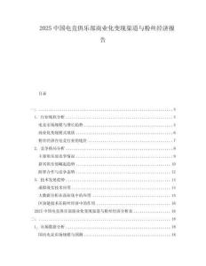 2025中國(guó)電競(jìng)俱樂(lè)部商業(yè)化變現(xiàn)渠道與粉絲經(jīng)濟(jì)報(bào)告