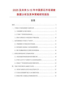 2025及未來5-10年中國(guó)原石市場(chǎng)調(diào)查數(shù)據(jù)分析及競(jìng)爭(zhēng)策略研究報(bào)告