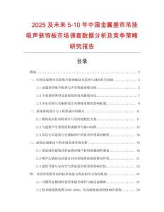 2025及未來5-10年中國金屬垂簾吊掛吸聲裝飾板市場(chǎng)調(diào)查數(shù)據(jù)分析及競(jìng)爭(zhēng)策略研究報(bào)告
