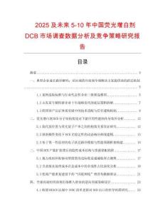2025及未來5-10年中國熒光增白劑DCB市場調(diào)查數(shù)據(jù)分析及競爭策略研究報告