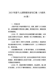 2025年度個(gè)人述職報(bào)告金句