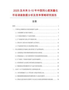 2025及未來5-10年中國同心度測量儀市場調查數據分析及競爭策略研究報告