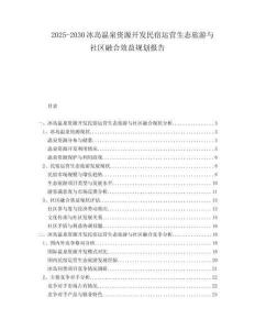 2025-2030冰島溫泉資源開發民宿運營生態旅游與社區融合效益規劃報告