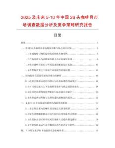 2025及未來5-10年中國26頭咖啡具市場調查數據分析及競爭策略研究報告