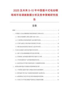 2025及未來5-10年中國插卡式電動銅球閥市場調查數據分析及競爭策略研究報告