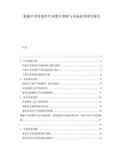 駿馳半導(dǎo)體器件行業(yè)增長(zhǎng)策略與市場(chǎng)前景研究報(bào)告