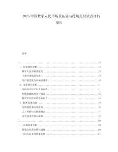 2025中國數字人民幣場景拓展與跨境支付試點評估報告