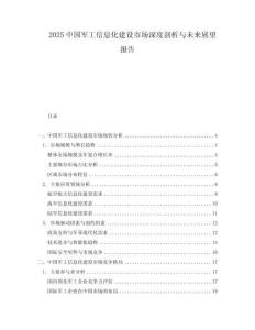 2025中國軍工信息化建設市場深度剖析與未來展望報告