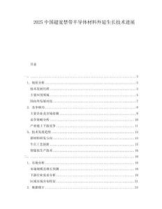 2025中國(guó)超寬禁帶半導(dǎo)體材料外延生長(zhǎng)技術(shù)進(jìn)展