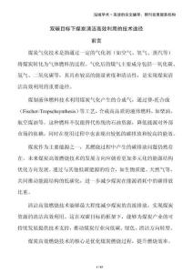 雙碳目標(biāo)下煤炭清潔高效利用的技術(shù)途徑