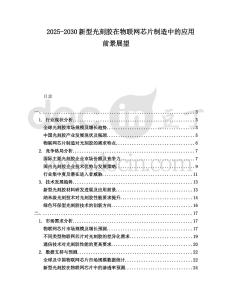 2025-2030新型光刻膠在物聯網芯片制造中的應用前景展望