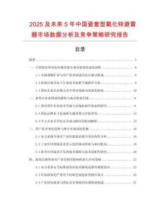 2025及未來5年中國瓷套型氧化鋅避雷器市場(chǎng)數(shù)據(jù)分析及競(jìng)爭(zhēng)策略研究報(bào)告