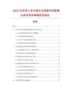 2025及未來5年中國長石戒指市場數據分析及競爭策略研究報告