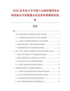 2025及未來5年中國工業鍋爐通用安全閥校驗臺市場數據分析及競爭策略研究報告