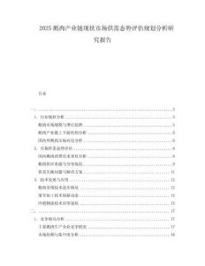 2025鵝肉產業鏈現狀市場供需態勢評估規劃分析研究報告
