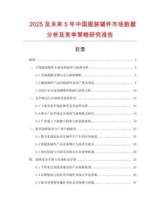 2025及未來5年中國服裝輔件市場數據分析及競爭策略研究報告