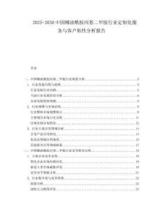 2025-2030中國椰油酰胺丙基二甲胺行業(yè)定制化服務(wù)與客戶粘性分析報告