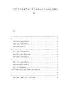 2025中國數(shù)字支付行業(yè)競爭格局及市場增長預(yù)測報告