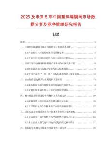 2025及未來(lái)5年中國(guó)塑料隔膜閥市場(chǎng)數(shù)據(jù)分析及競(jìng)爭(zhēng)策略研究報(bào)告