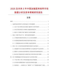2025及未來(lái)5年中國(guó)加強(qiáng)型束線帶市場(chǎng)數(shù)據(jù)分析及競(jìng)爭(zhēng)策略研究報(bào)告